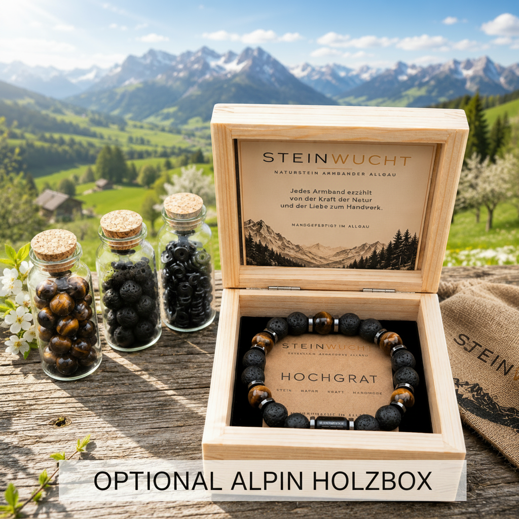 STEINWUCHT ALPIN BOX aus Naturholz (optional)