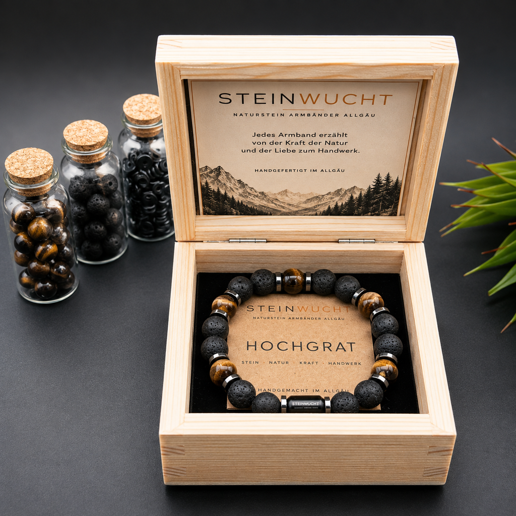 STEINWUCHT ALPIN BOX aus Naturholz (optional)
