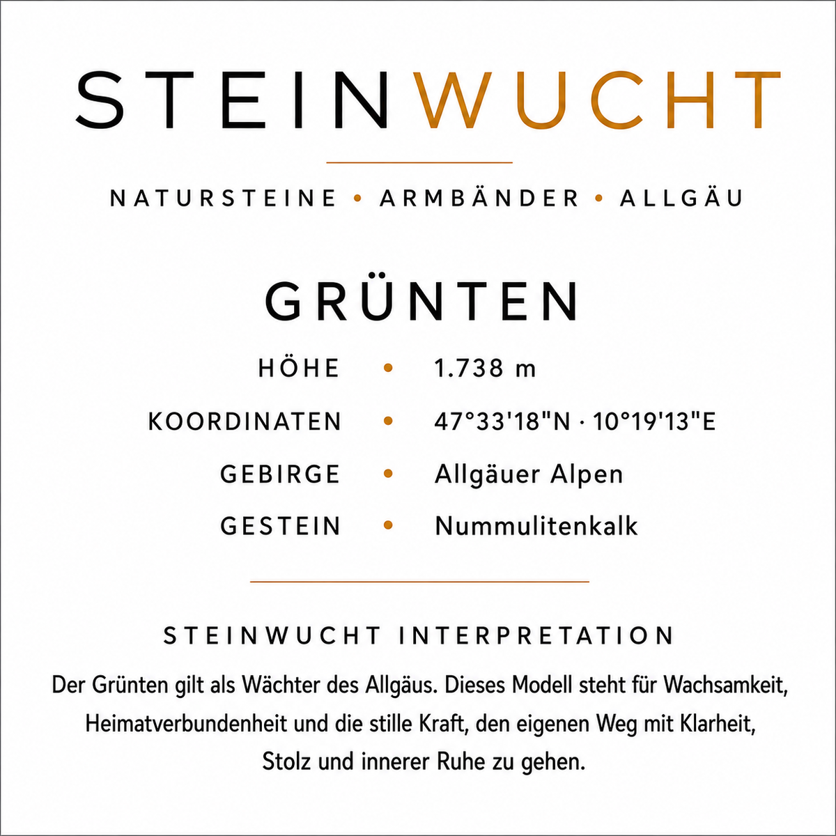 STEINWUCHT · PEAK – GRÜNTEN